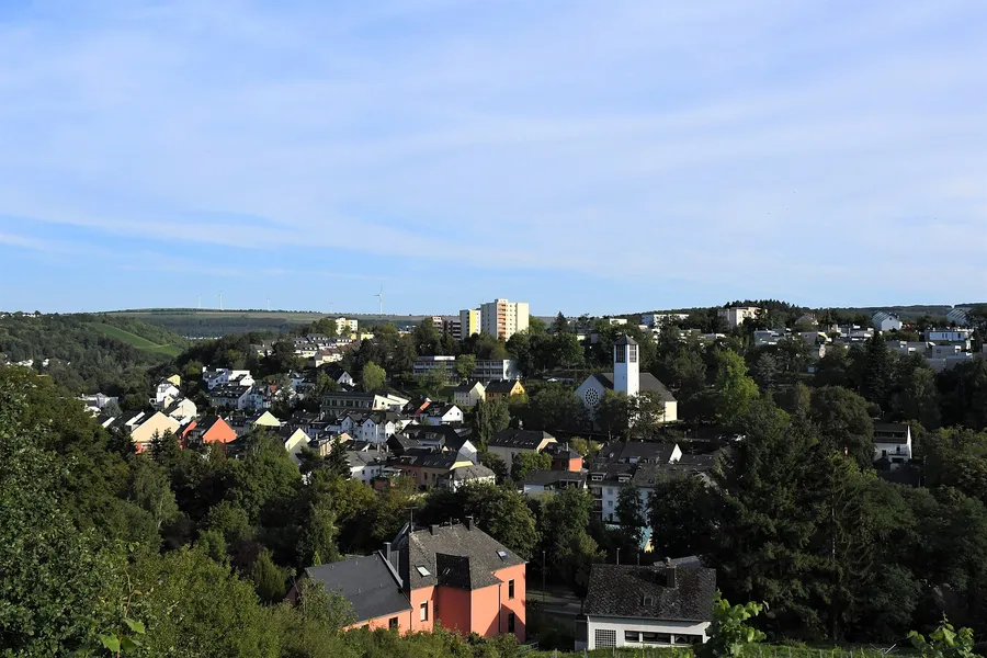 Weinort Trier-Olewig mit umliegenden Weinbergen