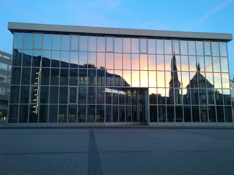 Freigelegte römische Badeanlage der Viehmarktthermen in Trier unter Glas